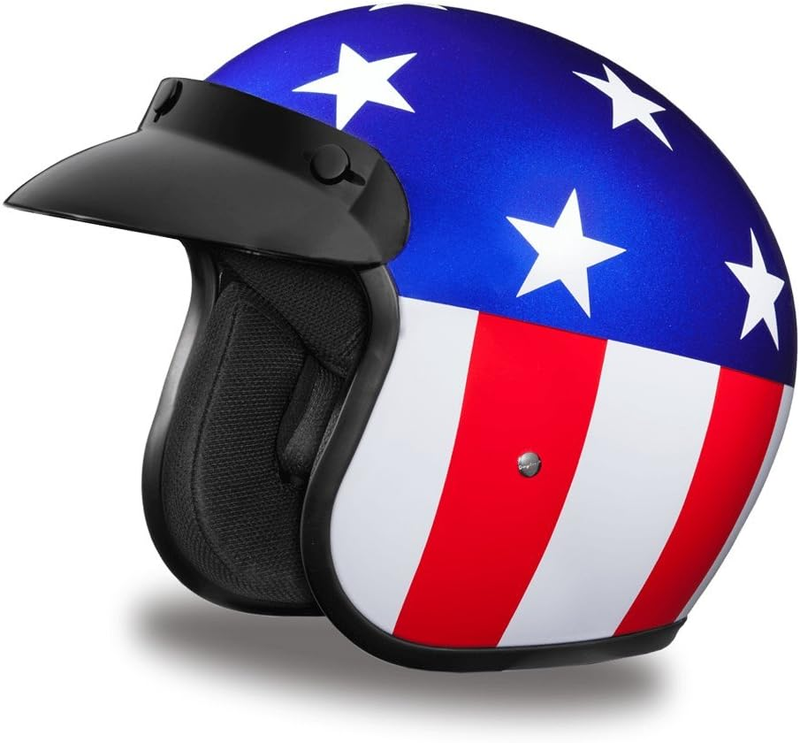 Leading The Way In Quality Headgear 3/4 Shell Open Face Motorcyc
