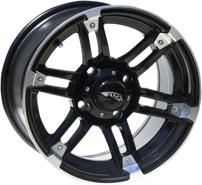 AMS 5701-031AB Wheel - Roll'n 104 - Front/Rear - Machined Black - 15x7 - 4/137