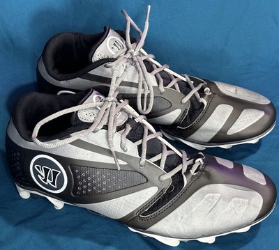 Warrior Burn 7.0 Low Lacrosse Cleats Black Silver Men s Size 11D BURN7LBB