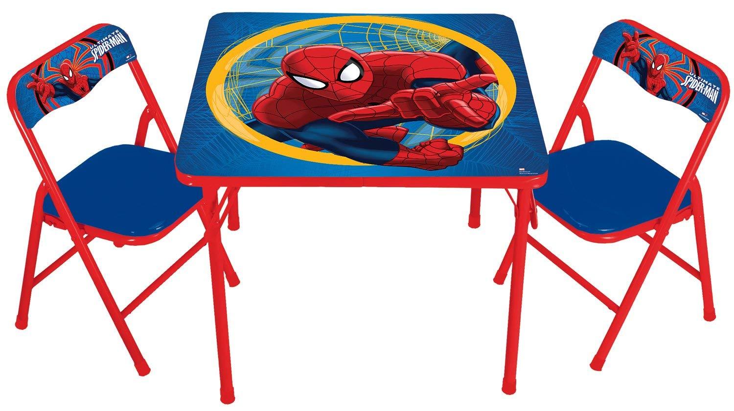 kids table and chair set marvel spiderman activity furniture