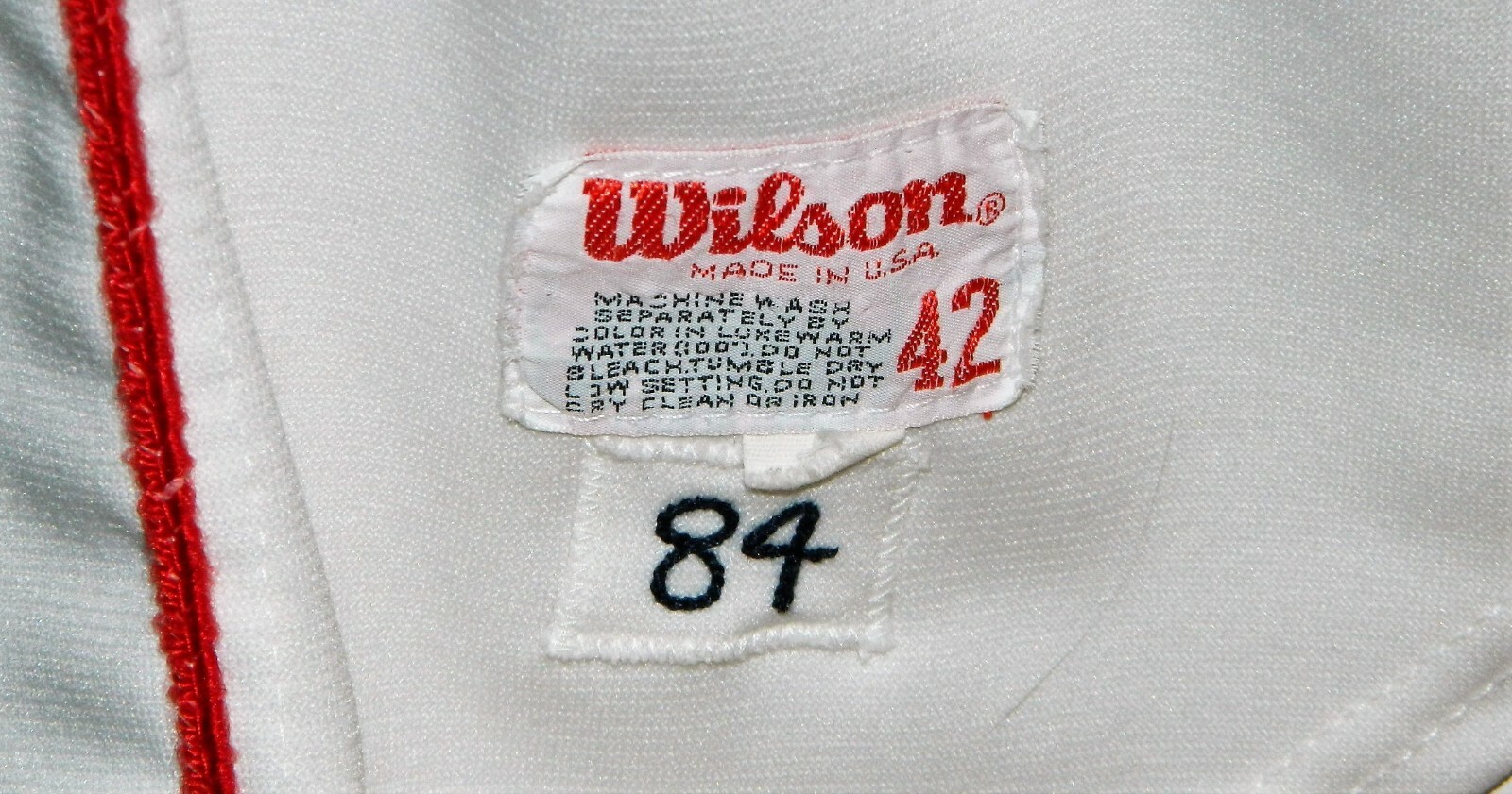 1984 Mike Easler Game Worn Boston Red Sox Home Jersey #7 - Wilson Size 42