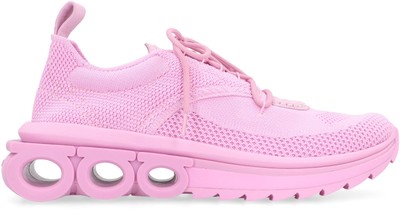 Pre-owned Ferragamo Nima Fabric Low-top Sneakers In Pink