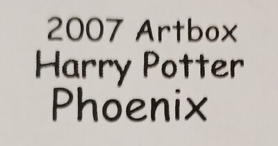 2006 Artbox Harry Potter & Phoenix R3 Order Of The Phoenix