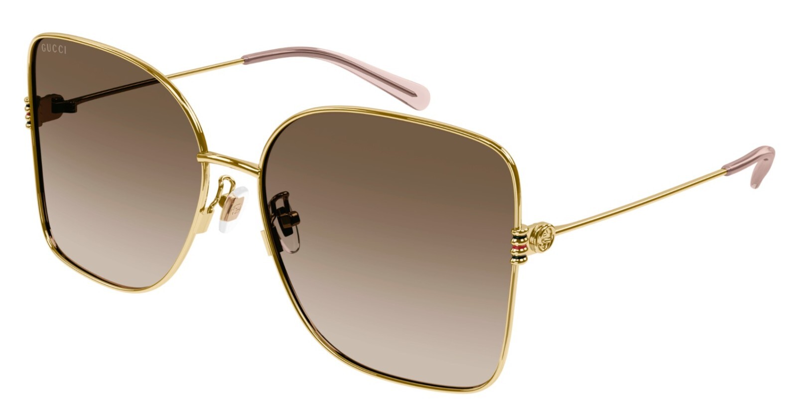サングラス GUCCI Woman Sunglasses Brown GG1282SA 003 Gucci GG1282SA 003 Gold/Brown Gradient Oversized Women's