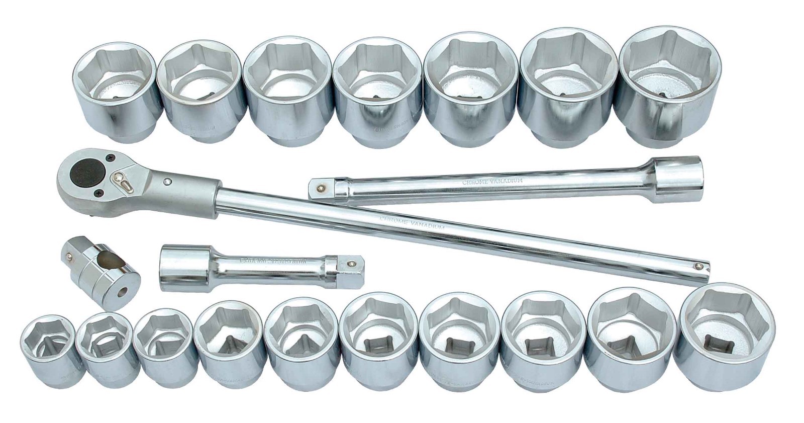 Trident 21 Piece 1in Drive Socket Set Metric 36 - 80mm