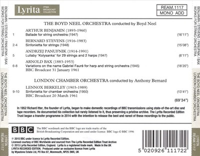 BOYD NEEL ORCHESTRA / LONDON CHAMBER ORCHESTRA BENJAMIN: BALLADE; STEVENS: SINFO