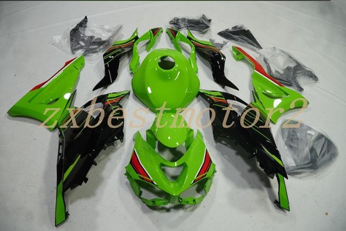 2024 Kawasaki Ninja ZX6R ZX636 ABS Green Black Fairing Kit W/Tank