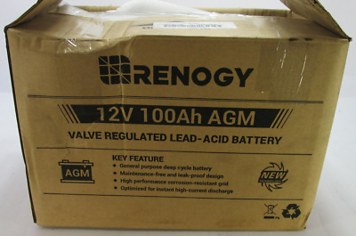 Renogy - Deep Cycle AGM Battery - 12V - 100Ah - RNG-BATT-AGM12-100-US