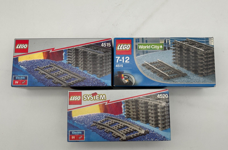 Lego System/World City Eisenbahn 9 Volt Schienen 4515 Oder 4520 Neu/New-Ovp/Misb