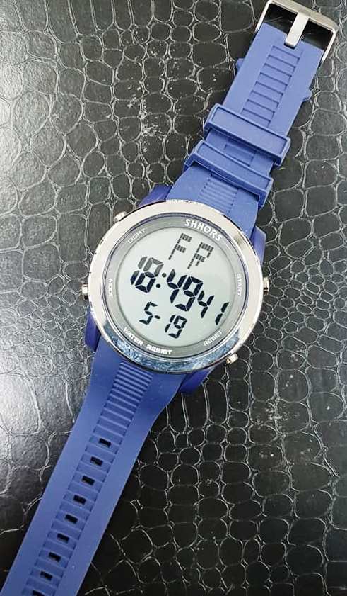 Orologio Da Polso Shhors Sh-829B Digitale Moderno Sveglia Crono Led Blu lac