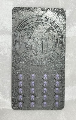 Spartan Unbreakable Forge Steel Plate Goal Setting Achievement Tracker