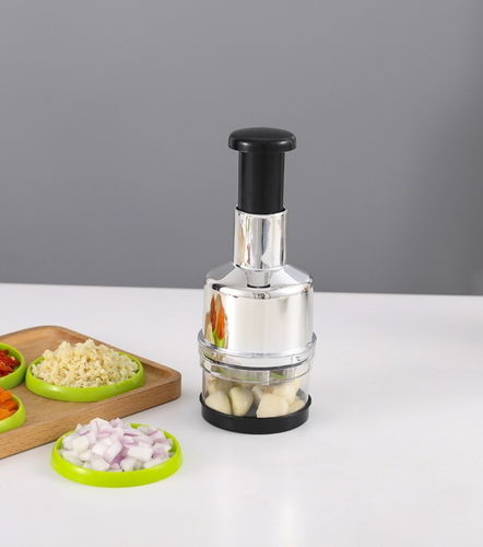 Manual Hand Press Garlic Onion Chopper Vegetable Food Chopper Processor Dicer US