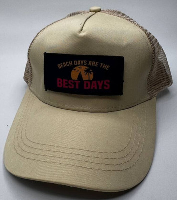 Star Maker 'Beach Days Are the Best Days' Embroidered Baseball Hat, Yellow