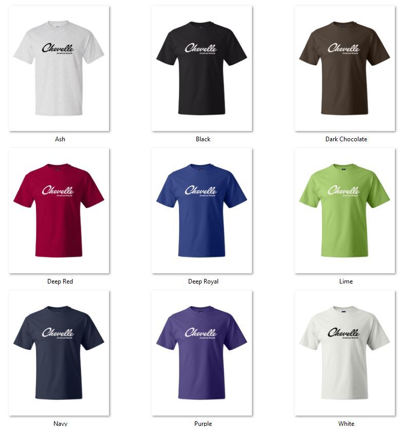 Chevelle Chevrolet American Muscle  Classic Car Logo Tee Vintage Shirts