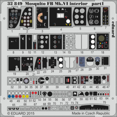 EDUARD MODELS 1/32 Aircraft- Mosquito Mk FB VI Interior for TAM Paint EDU32849