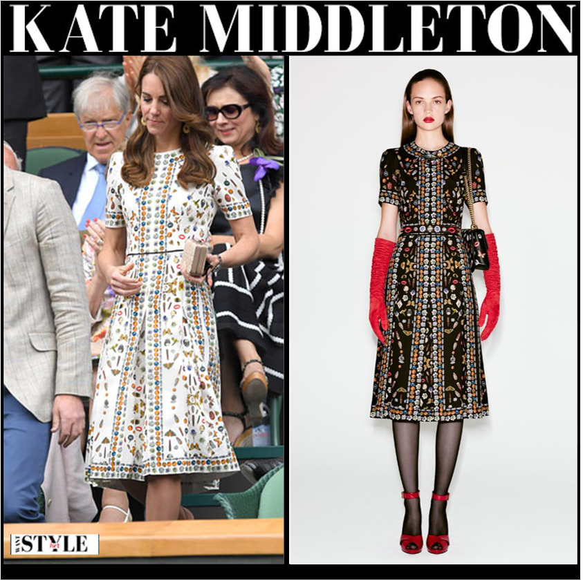 Alexander McQueen Obsession Talisman Print Midi Dress, US 4