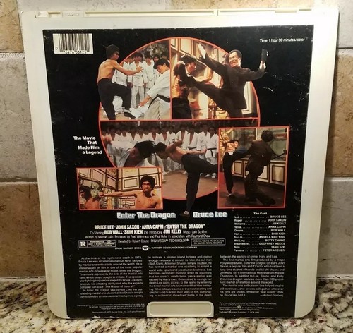 BRUCE LEE SELECTAVISION VIDEODISCS - ENTER THE DRAGON CED RCA