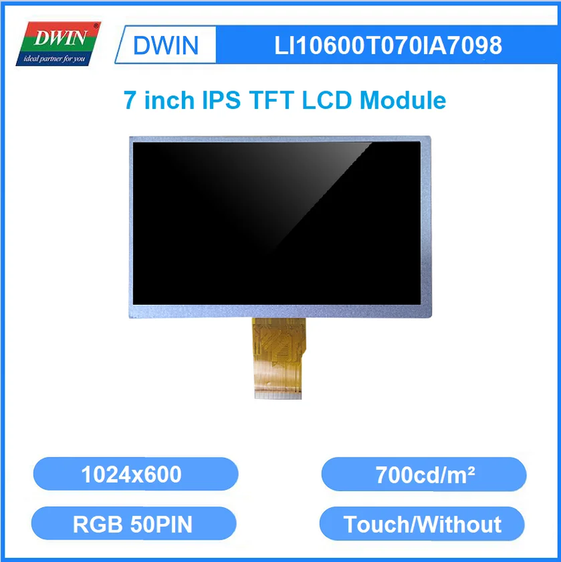 7 Inch 1024x600 24bit RGB Capacitive Touch Screen IPS TFT LCD Display Module