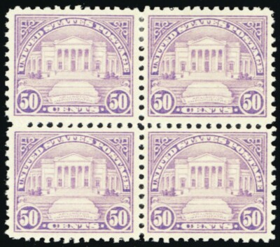 570, Mint XF LH 50¢ Block of Four VERY ATTRACTIVE! Cat $140.00 - Stuart Katz