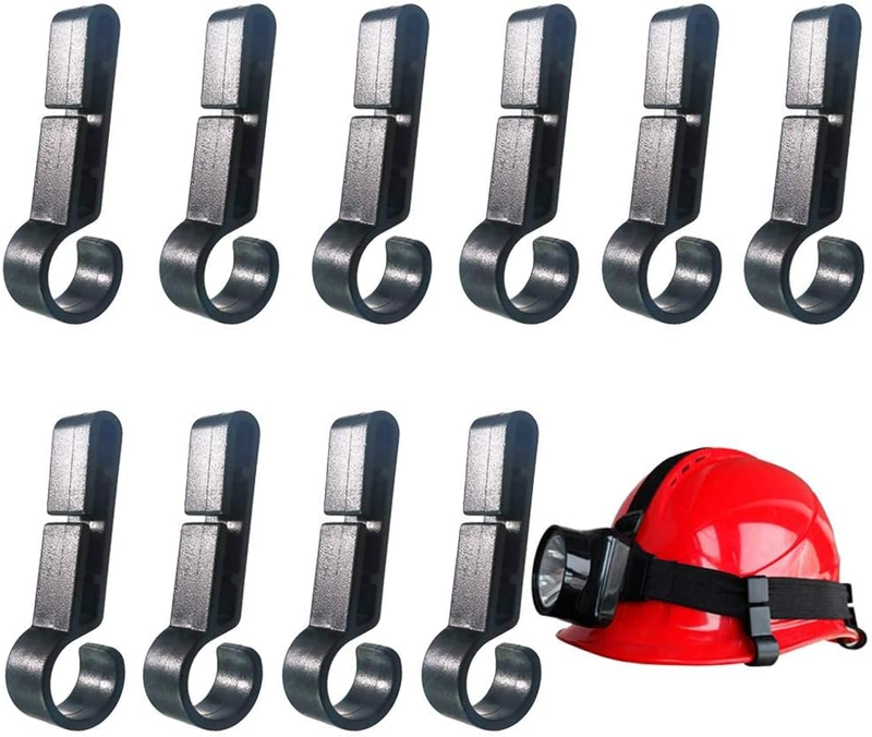 10 Pcs Helmet Clips for Headlamp,Headlamp Hook,Hard Hat Light Clip,Helmet Clip,H