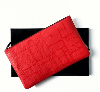 Chanel red perfume bag sales