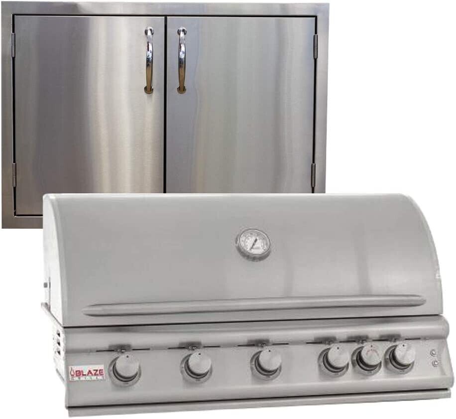 40 Inch 5-burner Lte Natural Gas Blz-5lte-ng W/ 32" Double D