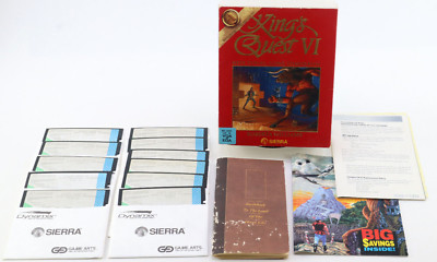 King's Quest VI 6 Red BIG BOX PC MS-DOS WIN Sierra 5.25'' VGA EGA 5 1/4