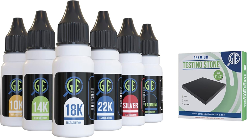 Liquido Solucion Para Detectar Oro Plata Platino Con Piedra De Prueba Efectivo