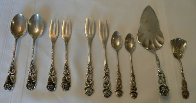 Vintage spoon set for six Teaspoons coffee spoons 14 pieces vintage gold plated teaspoons /'Hildesheimer Rose/'