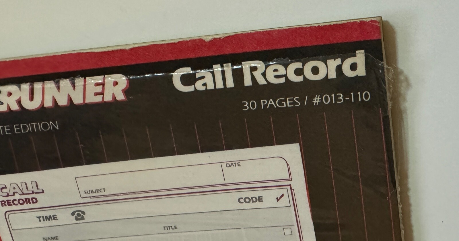 Day Runner Running Mate Edition 6-Ring Refill Lot - Call Record Message Finances