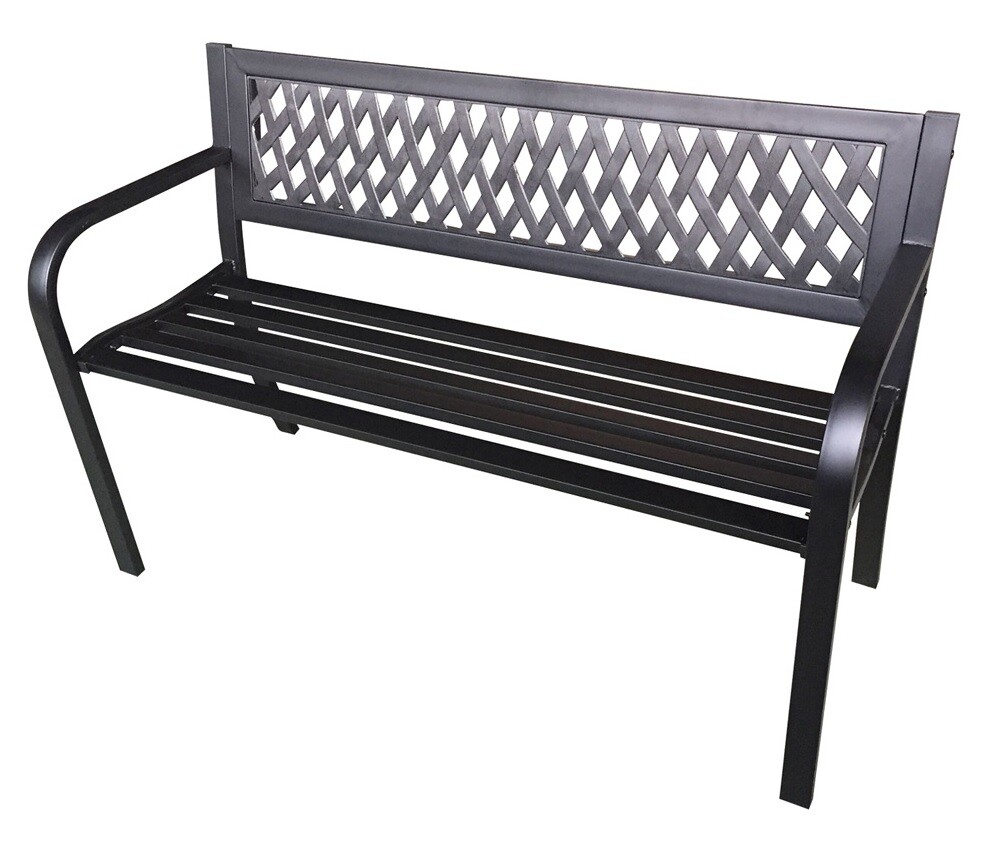 PANCHINA DA GIARDINO ESTERNO STRUTTURA ACCIAIO L 119 x P 50 x H 75 cm BORGARINO