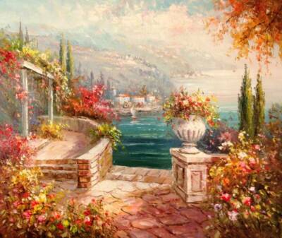 Sea View Point - DIY Counted Cross Stitch Pattern Needlework 
