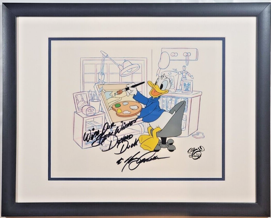 Disney Donald Duck Photograph トニーアンセルモ Disney Donald Duck Tony Anselmo signed production Cel huge 9