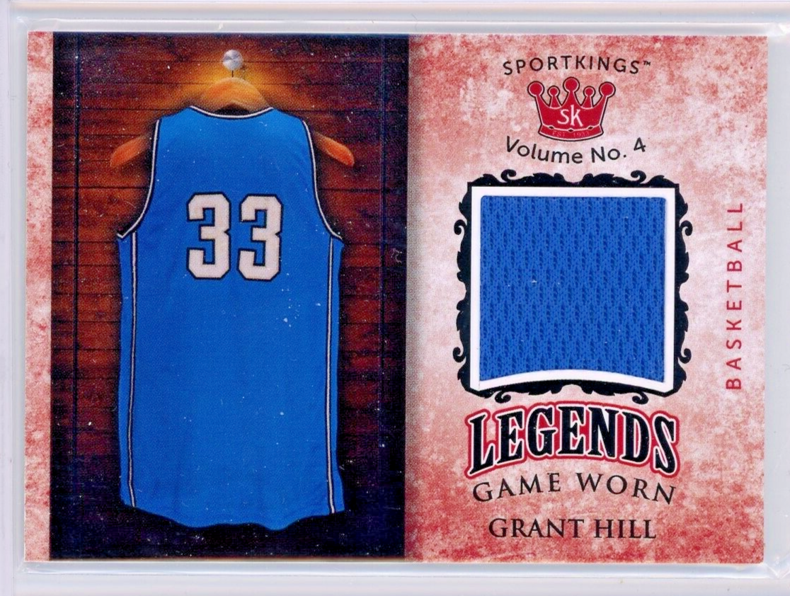 GRANT HILL! GAME WORN JERSEY❗️ 2023 Sportkings Legends Game Worn Jersey Red /50 #LSM-64