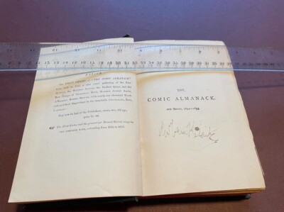 Hand Signed ''The Comic Almanack'' by George Cruikshank Illustrated 1844 - 1853