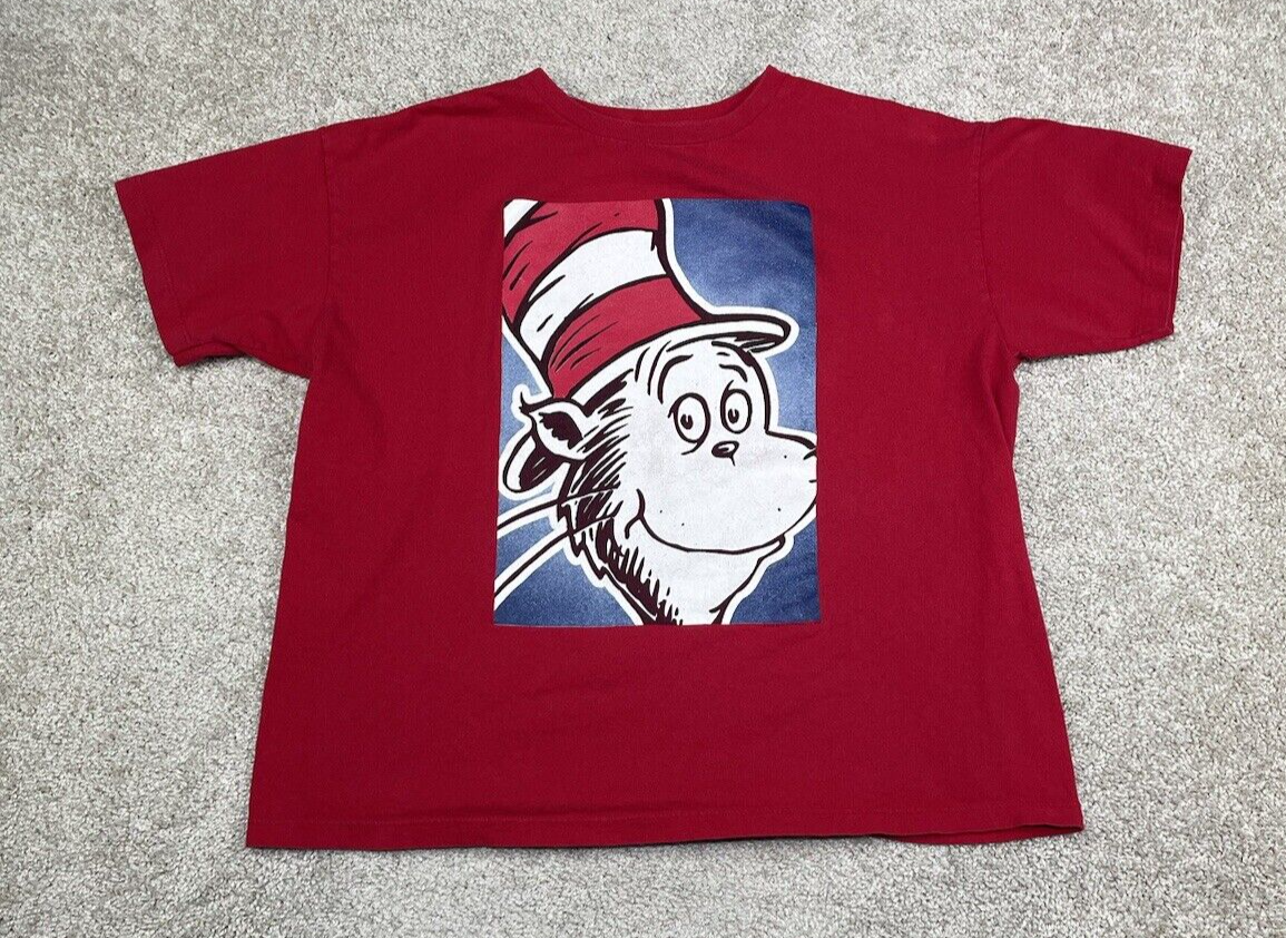 トップス 90s SOFTEE \"Dr.SEUSS\" SIZE:XL Cat In the Hat Sweater Kids Large Vintage 90s Dr Seuss