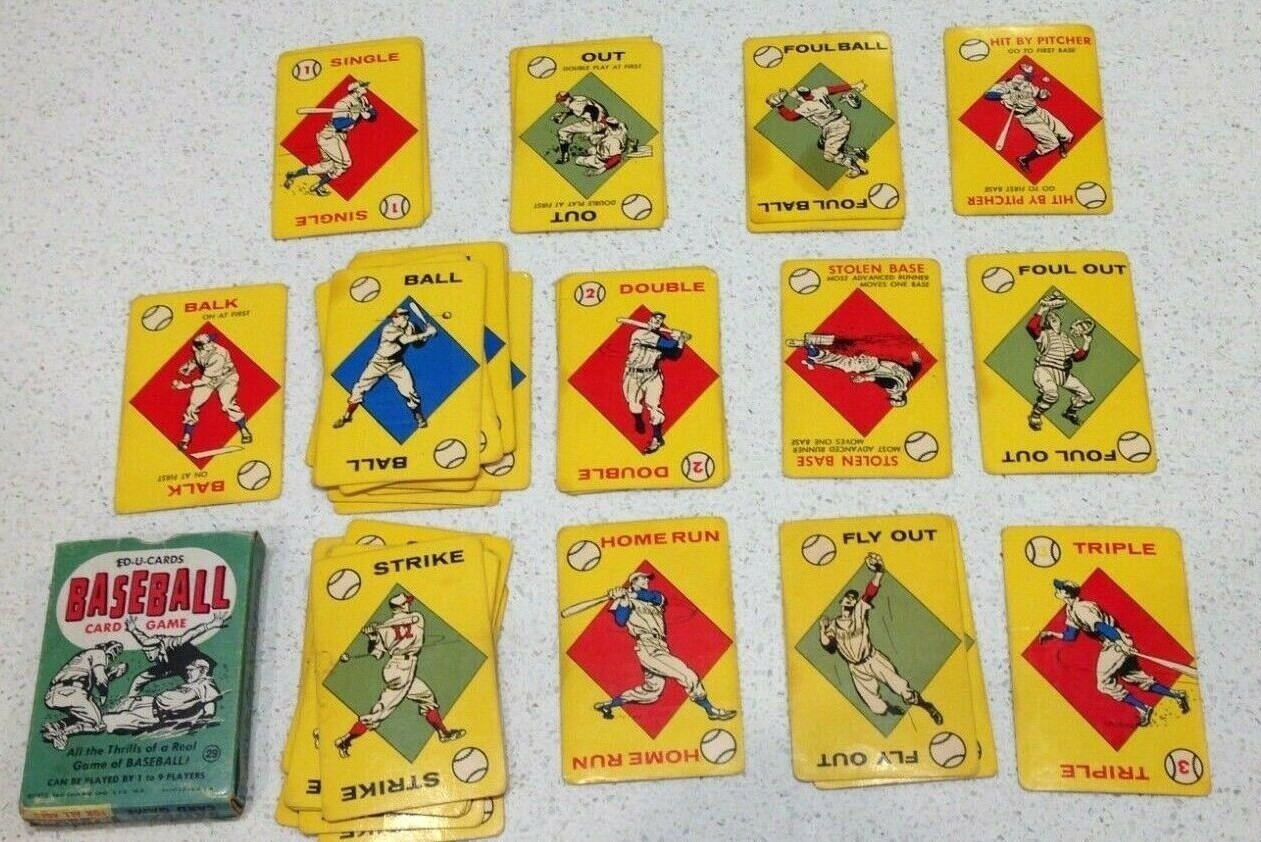 VINTAGE 1957 ED-U-CARDS BASEBALL CARD GAME