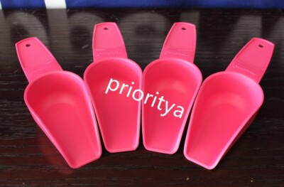Tupperware Kitchen Tool Gadget Canister Mini Scoop Set of 4 Pink New