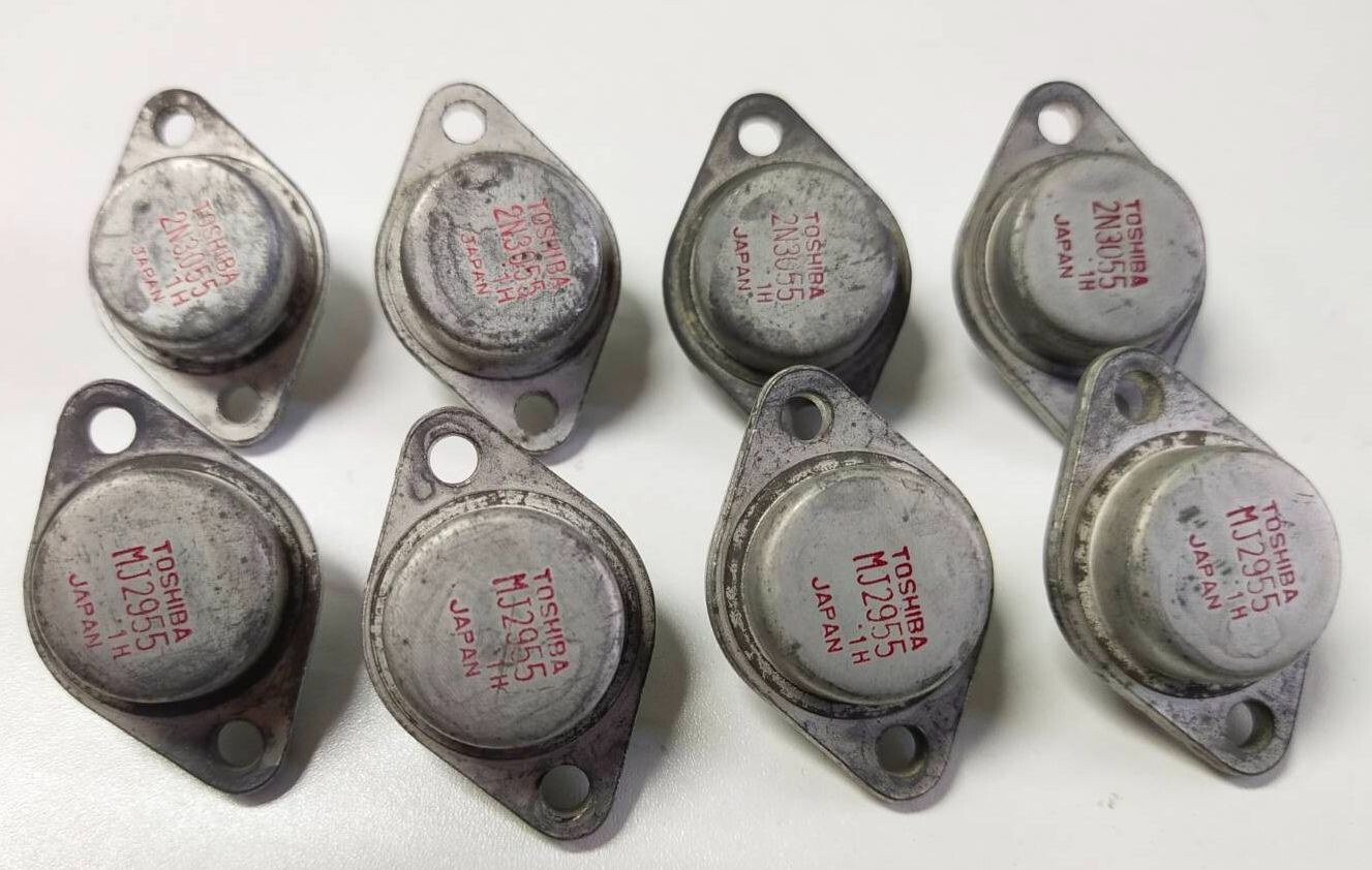 4 Pairs of 2N3055 MJ2955 Toshiba transistor vintage radio 4 Pairs of 2N3055 MJ2955 Toshiba transistor vintage radio