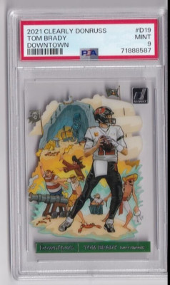 2021 Clearly Donruss Downtown #19 Tom Brady PSA 9 Mint