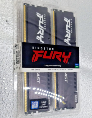Brand New Kingston FURY Beast KF552C40BBK2-16 16GB DDR5 5200MT/s DIMM - Black!!