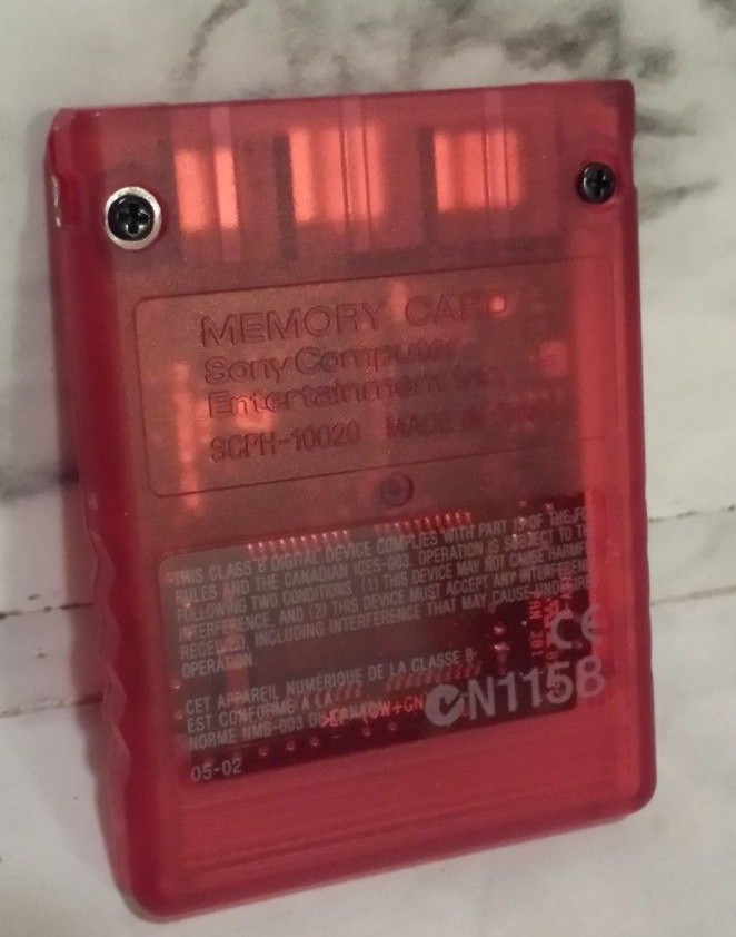 PLAYSTATION 2 MEMORY CARD SONY 8 (MB) - RED 100% ORIGINAL PS2 TESTED!
