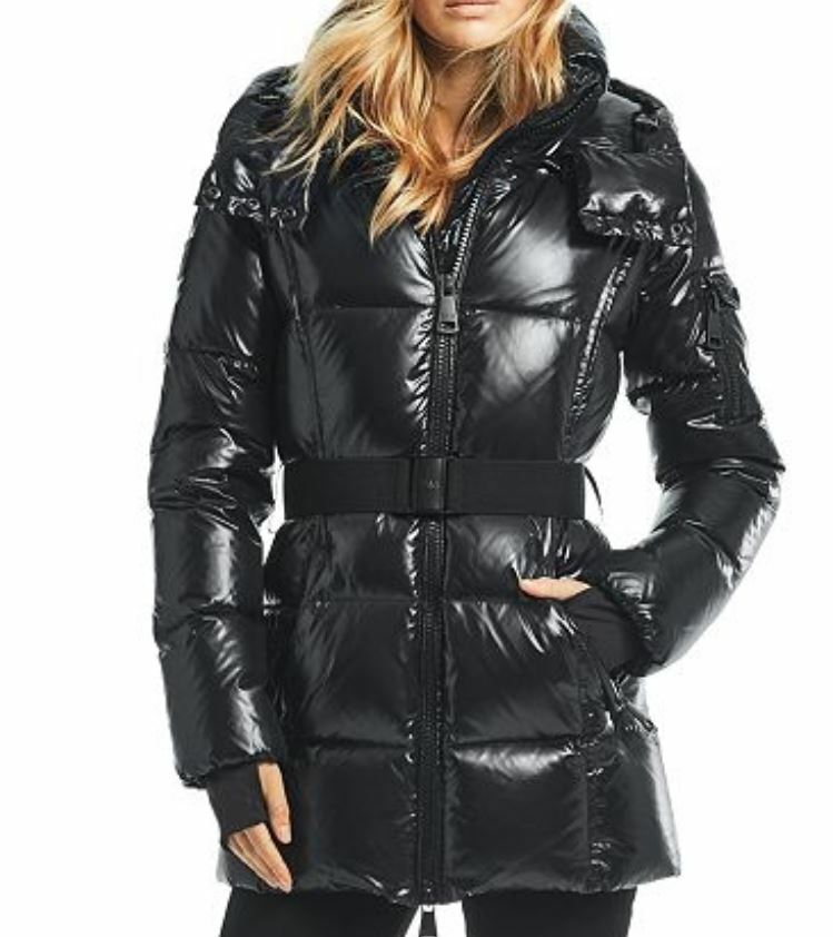 Pre-owned Sam . Ny Soho Wind & Water Resistant Goose Down Coat Jet Black Size Xs