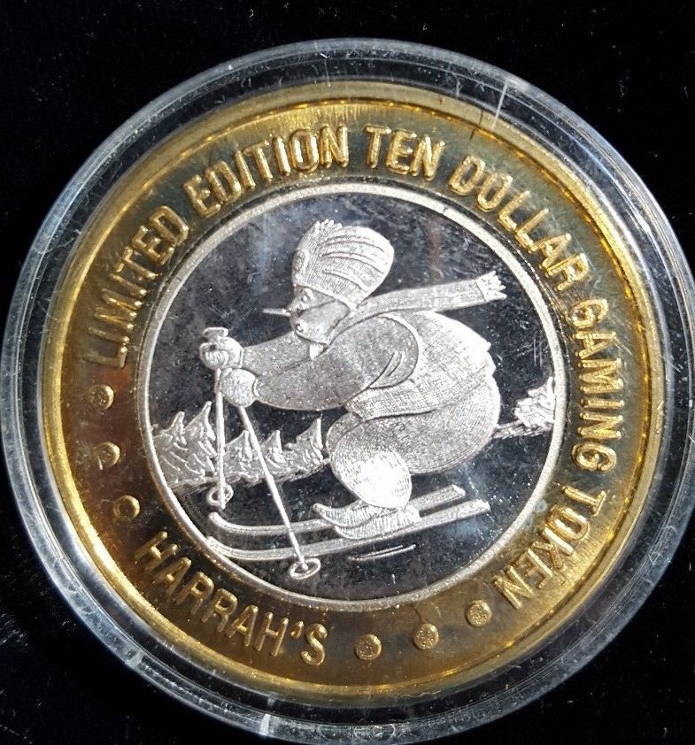 Harrah's, Casino, Ten Dollar Gaming Token, .999 Silver