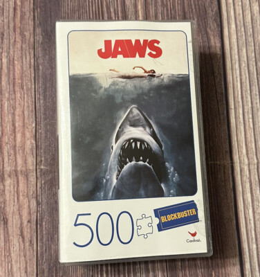 Retro Blockbuster VHS Case Jaws Movie Poster 500 Piece 18x24  Puzzle NEW - Read