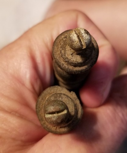 Antique Pot  Turned wooden handles 2 1/4