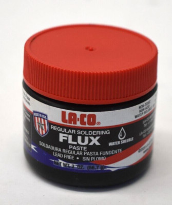 LA-CO Regular Soldering Flux Paste Water Soluble Grease 2 oz Lead Free 22101