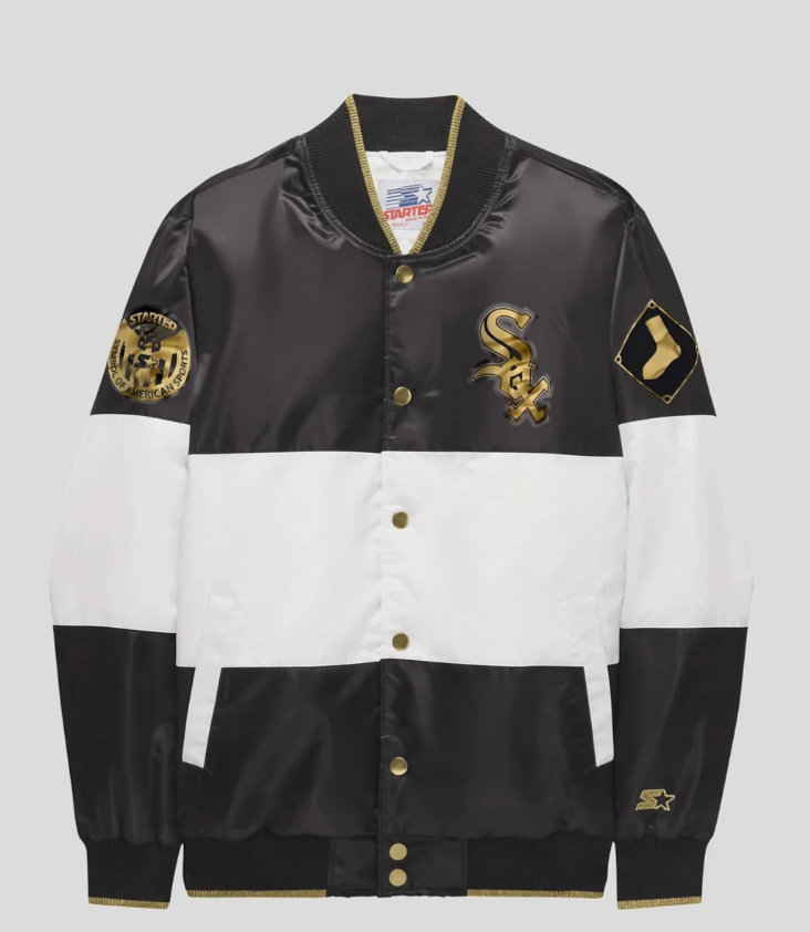 【STARTER】 White sox jacket sizeL Chicago White Sox Starter Vintage Satin Bomber Jacket 90s Sz