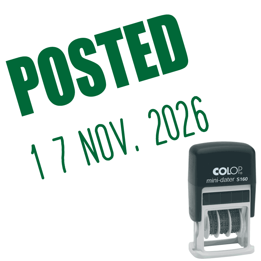 Posted stamp with date
