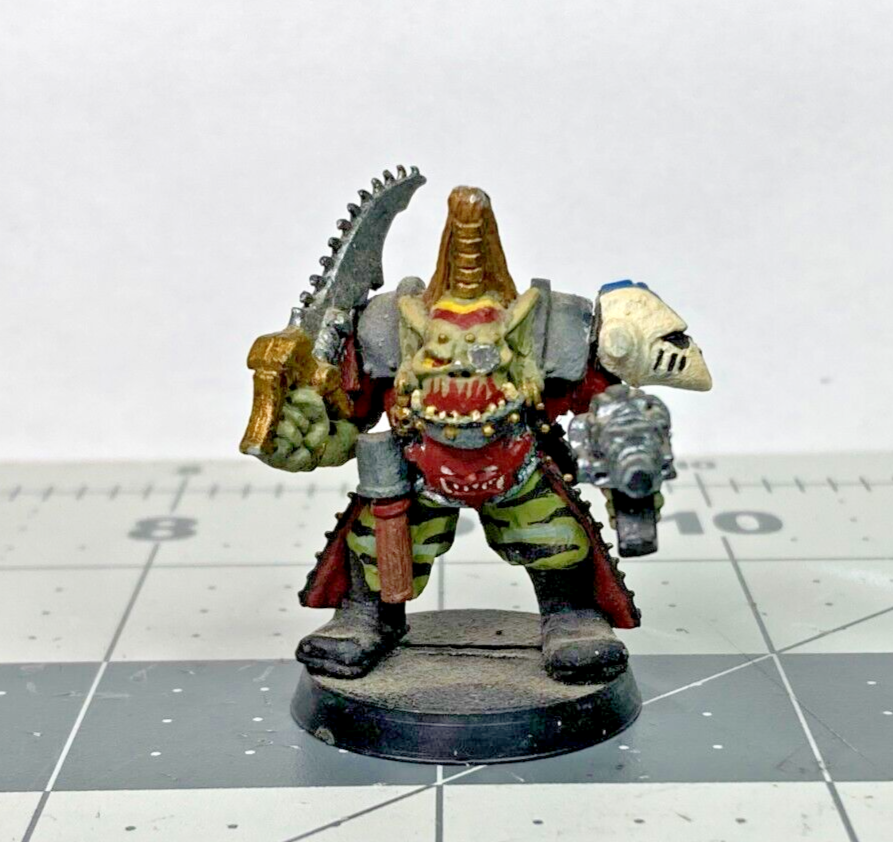 Warhammer 40K EVIL SUNZ ORK BOYZ WARBOSS Oldhammer Green